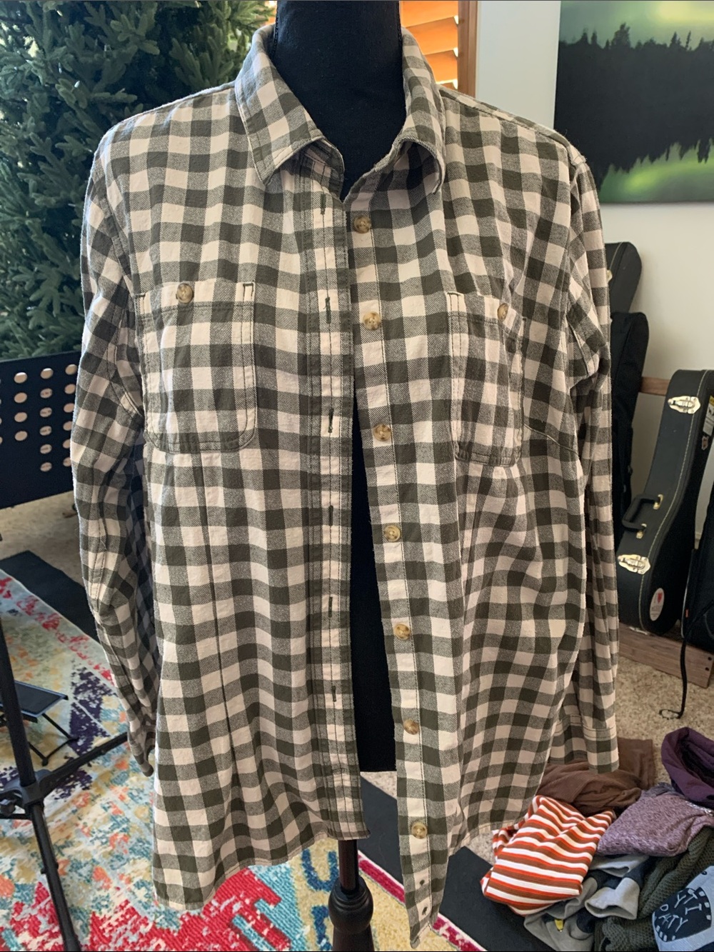 Duluth Trading Co Swingin’ Flannel Shirt Women’s XL
